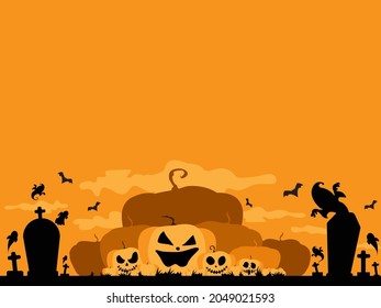 Happy Halloween Vector and Orange Pumpkin vector illustration