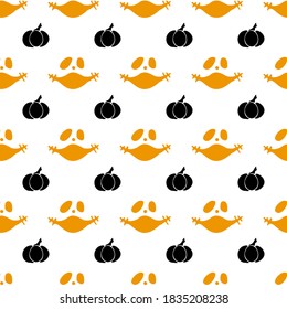 Happy Halloween vector pattern. Vector mask illustration. Background for your design