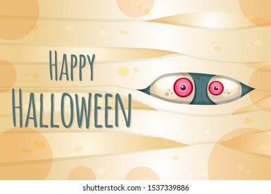 Happy Halloween vector postcard template. Traditional autumn holiday. Spooky party celebrations