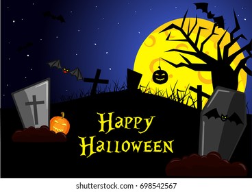 Happy Halloween vector poster