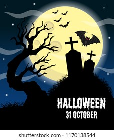 Happy halloween vector poster, halloween banner, halloween background, halloween party, vector illustration, eps10