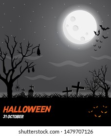 Happy halloween vector poster. halloween banner. halloween background. halloween party. vector illustration, eps10