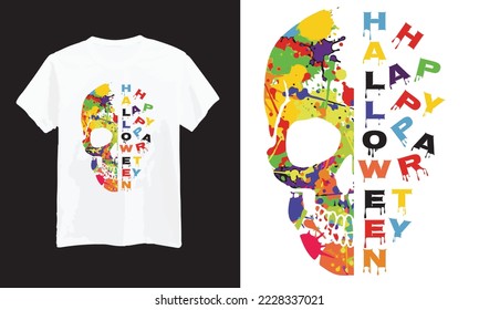 Fröhliches Halloween, Halloween-Vektorgrafik, Plakatbanner-T-Shirt-Design
