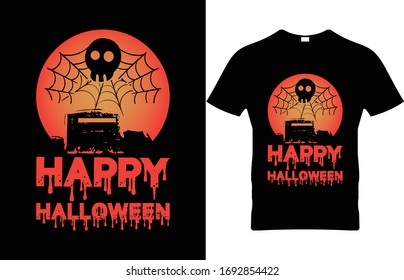 Happy halloween vector print t shirt design