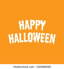 Happy Halloween vector, scary holiday poster, simple style