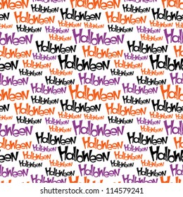 Happy Halloween vector seamless pattern. Stylish background.