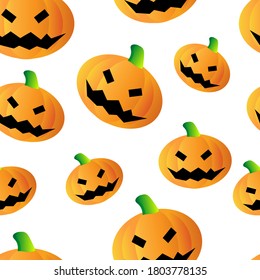 feliz halloween vector patrón sin fisuras con calabaza, jack o linterna ilustración, patrón de halloween