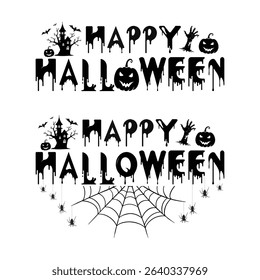 Happy Halloween vector t shit design template