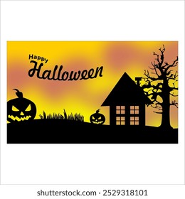 fundo de projeto de modelo de vetor de halloween feliz