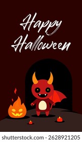 happy Halloween vector with text