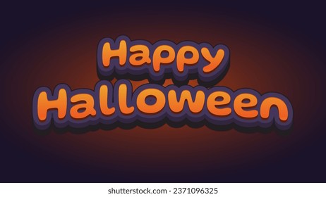 Happy Halloween vector text headline display typography. Halloween font lettering greeting card.