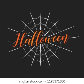 Happy Halloween Vector Text, Spider Web Texture, Halloween Decoration Text, Spider Cob Web Texture, Halloween Background Vector for posters, flyers, social media, print out, greeting cards