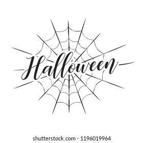 Happy Halloween Vector Text, Spider Web Texture, Halloween Decoration Text, Spider Cob Web Texture, Halloween Background Vector for posters, flyers, social media, print out, greeting cards