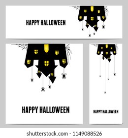 
happy halloween vector, halloween theme set for header, web, background, banner and portrait banner etc