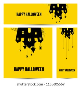 happy halloween vector, halloween theme set for header, web, background, banner and portrait banner etc