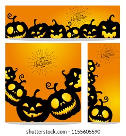 happy halloween vector, halloween theme set for header, web, background, banner and portrait banner etc