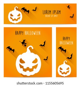 happy halloween vector, halloween theme set for header, web, background, banner and portrait banner etc