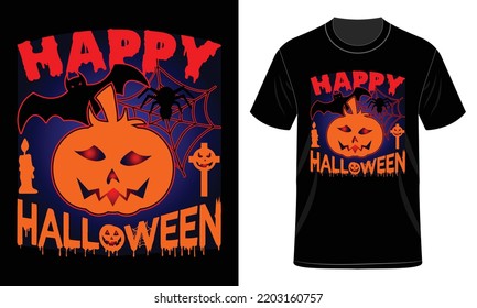 Happy Halloween Vector T-Shirt Design