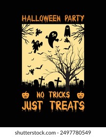 Happy Halloween Vektor T-Shirt Design, Vorlage