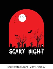 Diseño feliz de la camiseta del Vector de Halloween, Plantilla