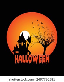 Happy Halloween Vector T-Shirt Design, Template