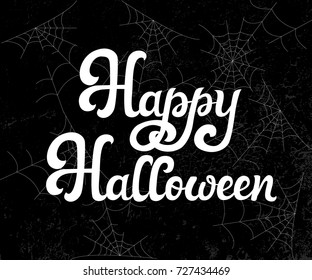 Happy Halloween vector typography. Holiday text with texture background for banner, poster, greeting card, party invitation. Isolated illustration.
