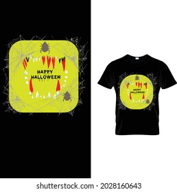 Happy Halloween vector and typography t-shirt Design