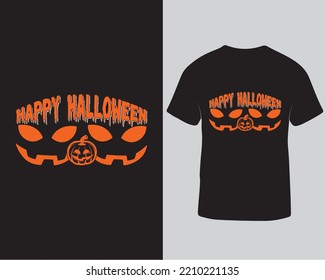 Happy halloween vector typography tshirt design. Tshirt design for halloween