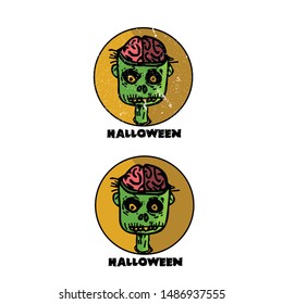  Happy Halloween Vector With Zombie Vector Art Grunge Lettering Handwritten Calligraphy with web spiderman with texture for poster , banner , tshirt , party invitation