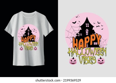 happy halloween vibe t-shirt design