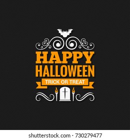 Happy Halloween vintage design background