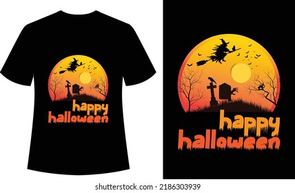 Happy Halloween Vintage and Retro Tshirt, typography, vector, spooky, clothing, quotes, print ready 