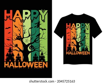 Happy Halloween Vintage typography t shirt design, vintage t shirt design