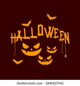 Happy halloween wallpaper design Vector
