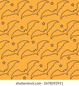 Feliz Halloween Wallpaper padrão gráfico. Fundo sem costura para Design Fibra têxtil de férias de outono. Saudação Gif Halloween Wrapping Paper Surface Print Decoration. 