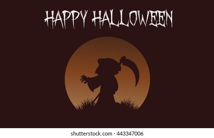 Happy Halloween warlock backgrounds vector art illustration