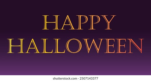 Happy Halloween. Wish you a happy Halloween under the beautiful moonlight. Vector illustration.