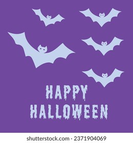 Happy Halloween wishes vector banner 
