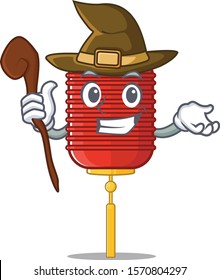 Happy Halloween Witch chinese lantern cartoon character style