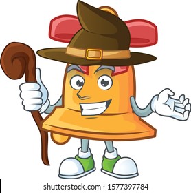 Happy Halloween Witch christmas bell cartoon character style