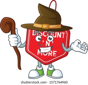 Happy Halloween Witch christmas discount tag cartoon character style