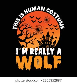 Happy Halloween wolf t-shirt design  svg