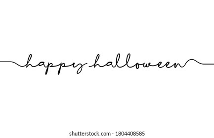 happy halloween word handwritten design vector