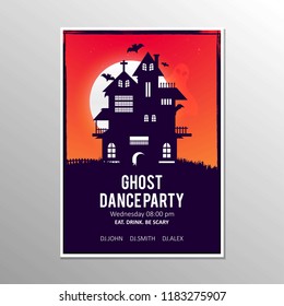 Happy Halloween Zombie party invitation card design vector 