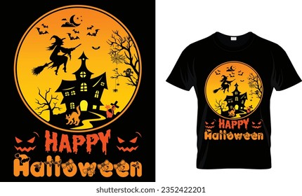 Happy halloween_t shirt design.Halloween word
