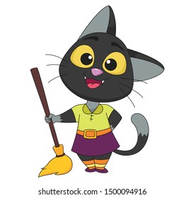 Happy Halloween.Cute witch in halloween.vector and illustration.