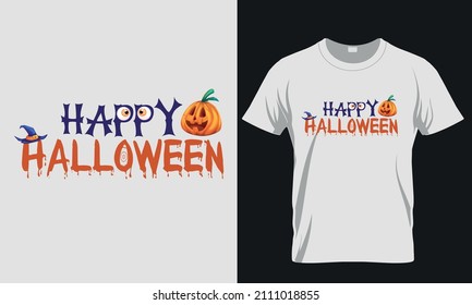 Happy Halloween-Halloween T-Shirt Design. Halloween Vector Graphic. Halloween T-Shirt illustration. Horns head devil t-shirt design. Beautiful and eye catching halloween vector