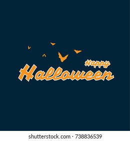 Happy halloween.Text,banner,poster,greeting card Vector.