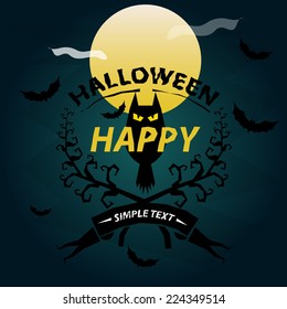 Happy Halloween,Vector illustration