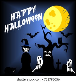 Happy Halloween.Vector illustration